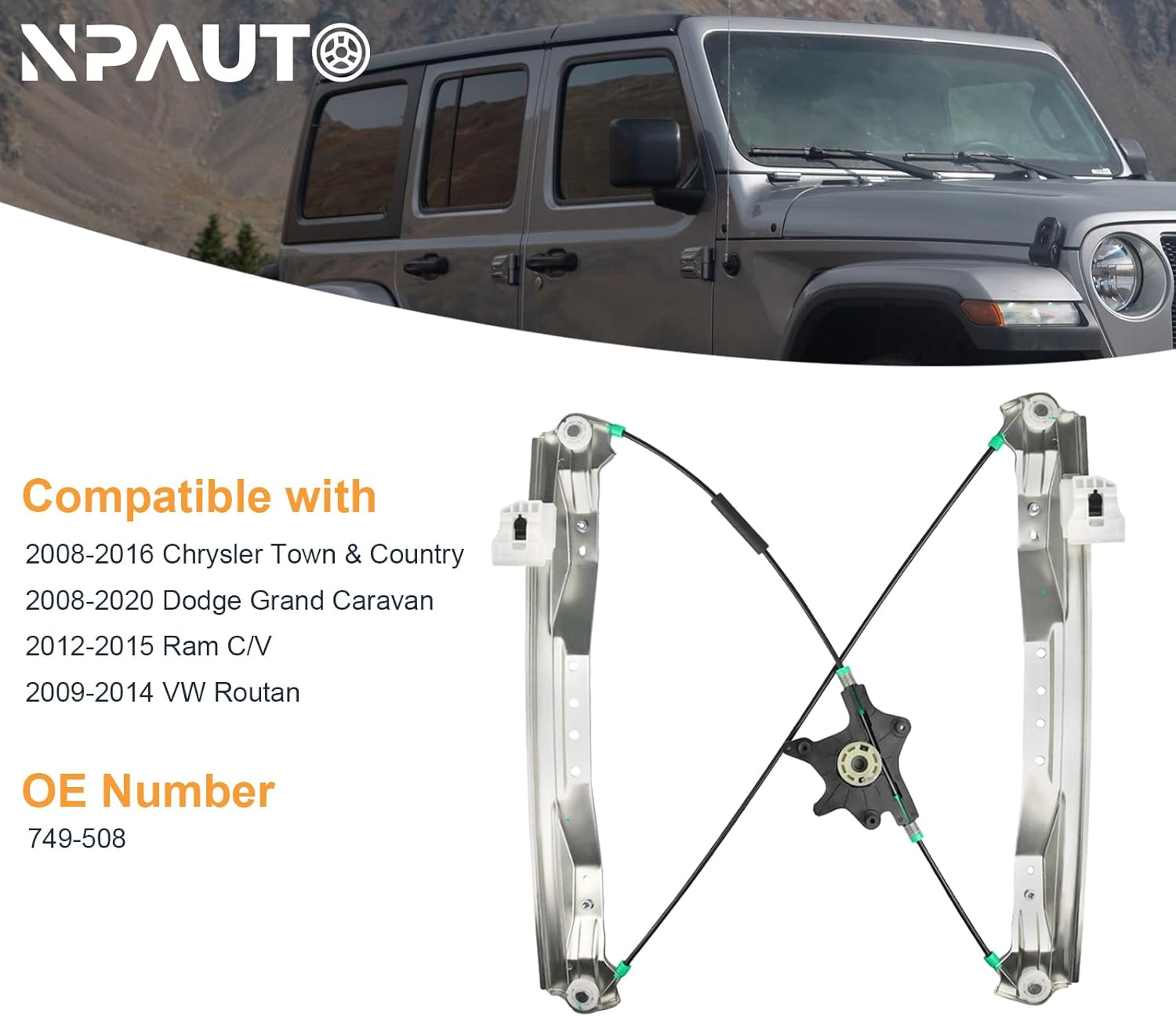 Front Driver Side Power Window Regulator Without Motor Replacement